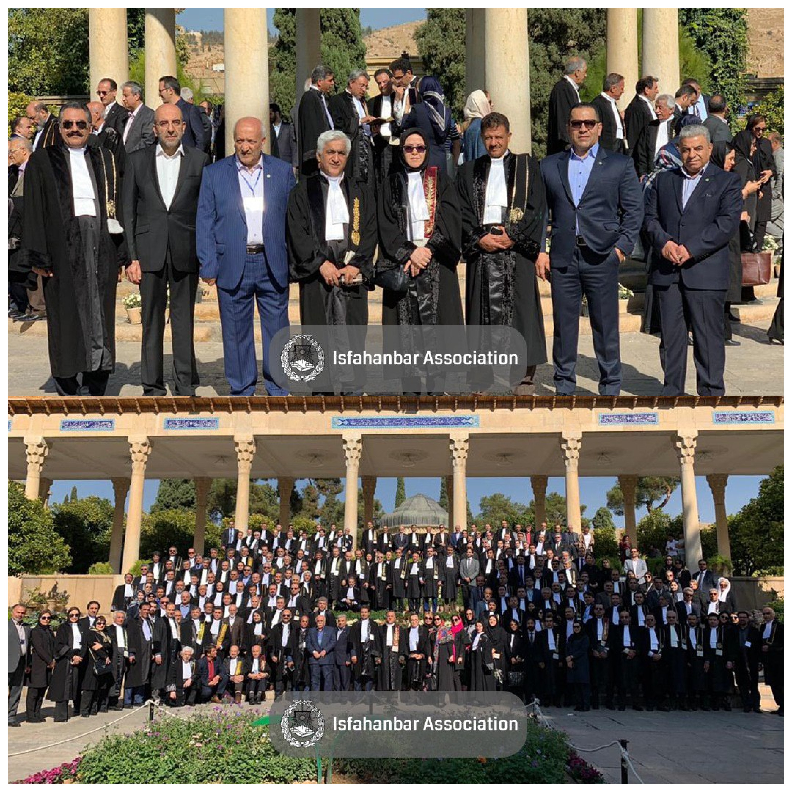 حضور روسا و اعضای هیات مدیره کانونهای وکلای کشور در حافظیه شیراز